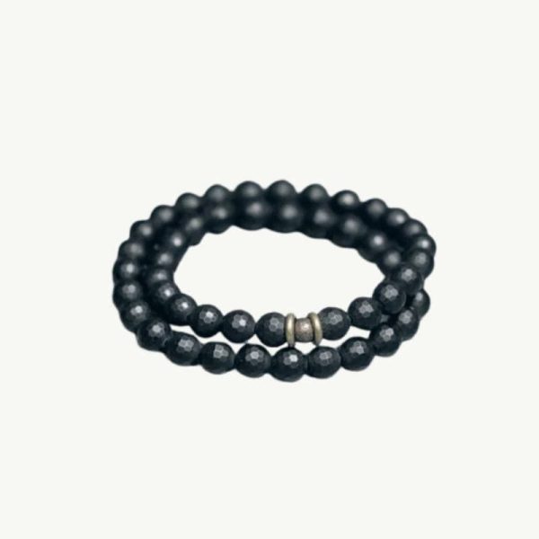 accessoire en agate noire mate et cuivre