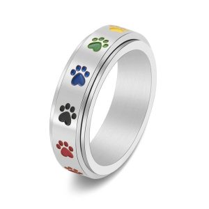 bague anneau tournant chat