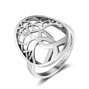 bague anti-stress argent arbre vie