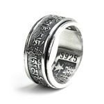 bague anti-stress argent om mani padme