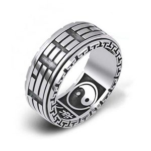 bague anti-stress chinoise argent