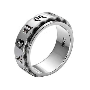 bague anti-stress tibetaine argent