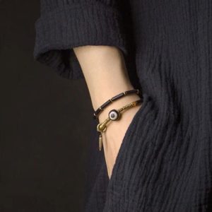 bracelet agate noire