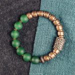 bracelet en agate rouge et verte