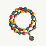 bracelet en verre de Murano et cuivre