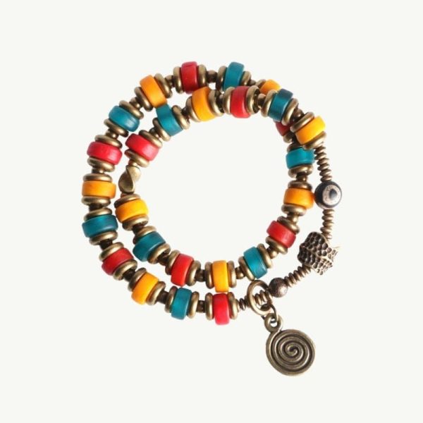 bracelet en verre de Murano et cuivre