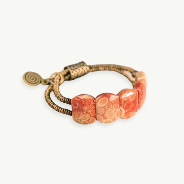 bracelet tibétain en pierre de corail
