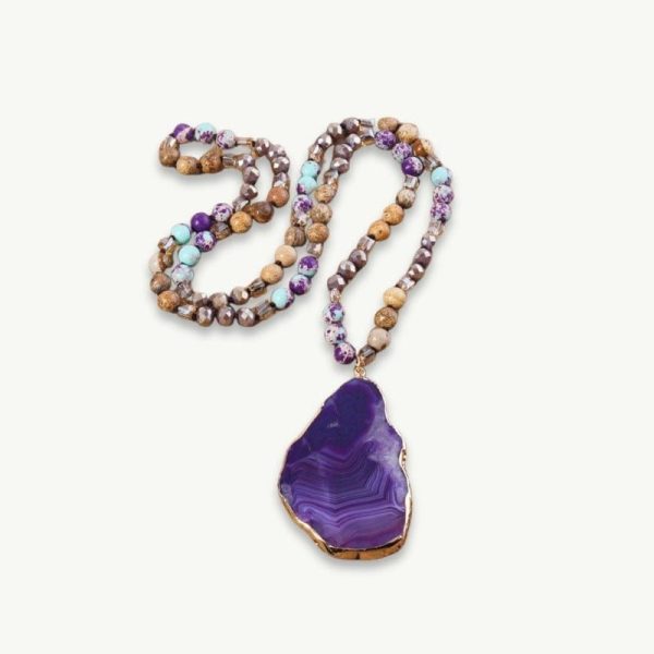 collier pendentif en améthyste