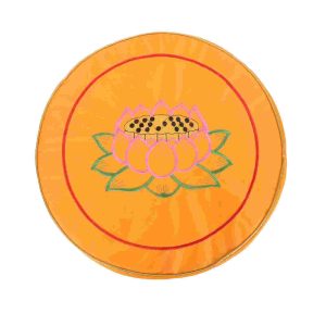 coussin de siège brodé pour la pratique du yoga
