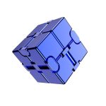 cube infini antistress métal bleu